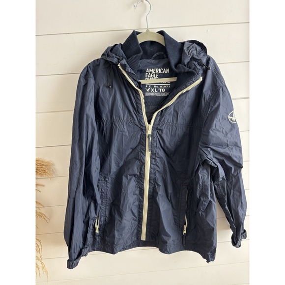Abercrombie & Fitch Other - American Eagle Jacket XL‎ Blue Windbreaker Full Zip 0667